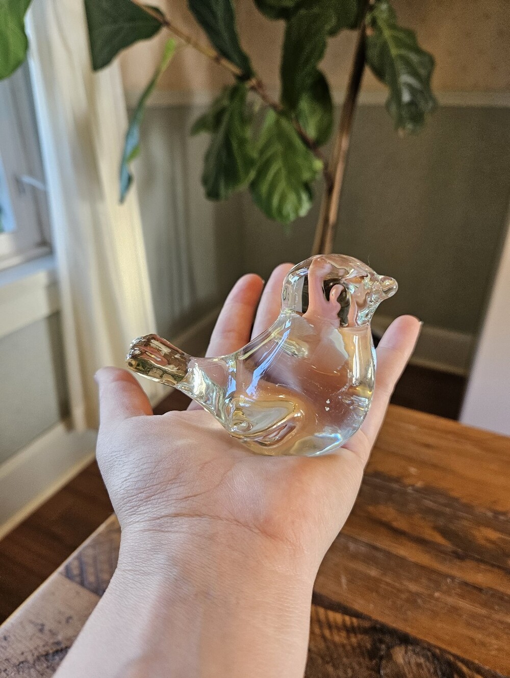 Vintage Glass Hand Blown Bird Figurine/Paperweight